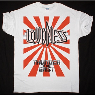 tshirtเสื้อยืดคอกลมฤดูร้อน☒☑┅Lastest Fashion Loudness Thunder In The East T Shirt 1985 Heavy Metal Dokken Riot Loose Tsh