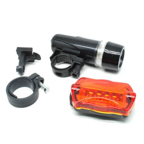 [BIKE LIGHT] - ไฟหน้าและไฟท้าย LED 5 - HB-618 - สีดํา
