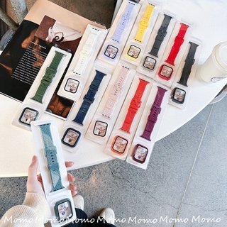 สายนาฬิกาข้อมือยางซิลิโคน สําหรับสมาร์ทวอทช์ Watch 7 6 5 4 3 2 1 SE 41 มม. 45 มม. 44 มม. 40 มม.