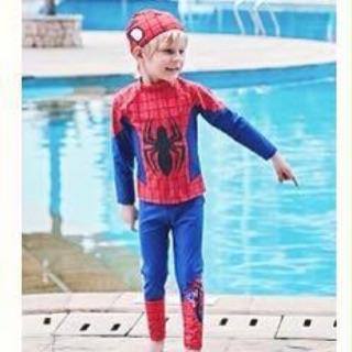 ชุดว่ายน้ำSpiderMan แขนยาวขายาว