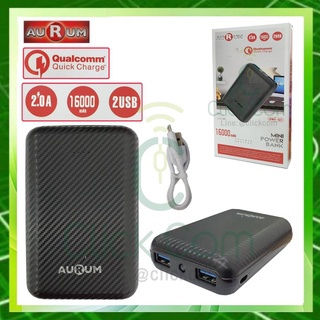 แบตเตอรี่สำรอง AURUM Power Bank รุ่น SM2-QC ความจุ16,000mAh