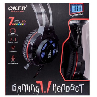 OKER 7.1 Gaming Headset G328 เปลี่ยนสีได้ USB Port