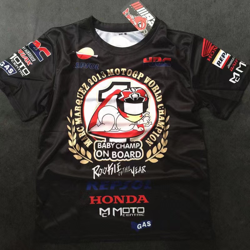 MOTO GP93 MOTO GP93 รถจักรยานยนต์ Breathable Racing Jersey เสื้อรถจักรยานยนต์ Quick-Drying แขนสั้น