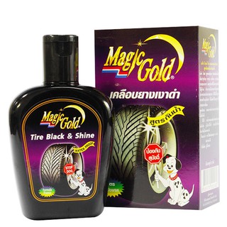 Magic Gold น้ำยาเคลือบเงายางดำรถยนต์ สูตรกันน้ำ กันสุนัขฉี่