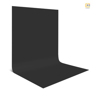 1 * 1.5m/ 3.3 * 4.9ft Photography Background Screen Portrait Photography Backdrop Photo Studio Props Washable Durable Non-Woven Fabric Material, Black Color