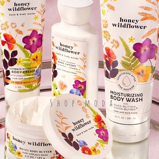 🌸 แท้💯% HONEY WILDFLOWER bath &amp; body works lotion cream mist Shower Gel scrub Butter  bodywash โลขั่น ครีม น้ำหอม