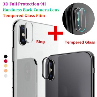 HOT SALE iPhone XS XS Max Protective Film Camera Glass Back Cover + Back Camera Lens Ring