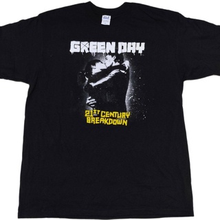 ผ้าฝ้ายแท้[COD] เสื้อยืดวง Green day  21st breakdown ลิขสิทธิ์แท้ tour ปี 2010S-5XL