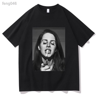 ♗✔✇Lana Del Rey เซ็กซี่กราฟิกพิมพ์เสื้อผู้ชายผู้หญิงขนาดใหญ่หลวม Tees Streetwear ผู้หญิงแฟชั่น Cool T เสื้อ Tops