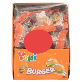 ✨นาทีทอง✨ ยุปปี้ กัมมี่ เบอร์เกอร์ หมากฝรั่ง 9กรัม x 24 ชิ้น Yupi Gummy Burger 9g x 24 pcs