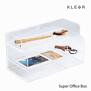 KlearObject Super Office Box กล่องอะคริลิคใส ที่ใส่เครื่องเขียน ชั้นวางของจิปาถะ กล่องใส่ของใช้บนโต๊ะทำงาน