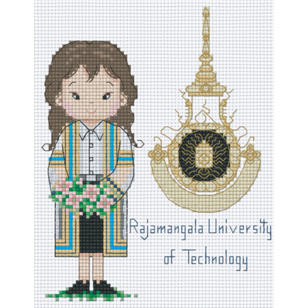 ครอสติชรับปริญญา Congratulations หญิงราชมงคล (CG-RMUT02) ครอสติชภิญญ์ ,Cross Stitch Pinn (Pre Order)