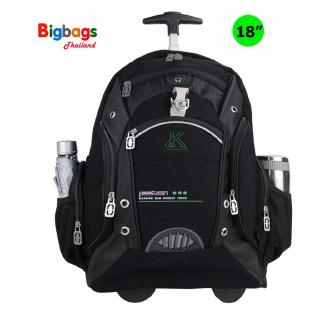 BigbagsThailand กระเป๋าเดินทาง KL Polo กระเป๋า กระเป๋าเป้ล้อลาก 18 นิ้ว รุ่น 26111 (Black)igbagsThailand กระเป๋าเดินทาง