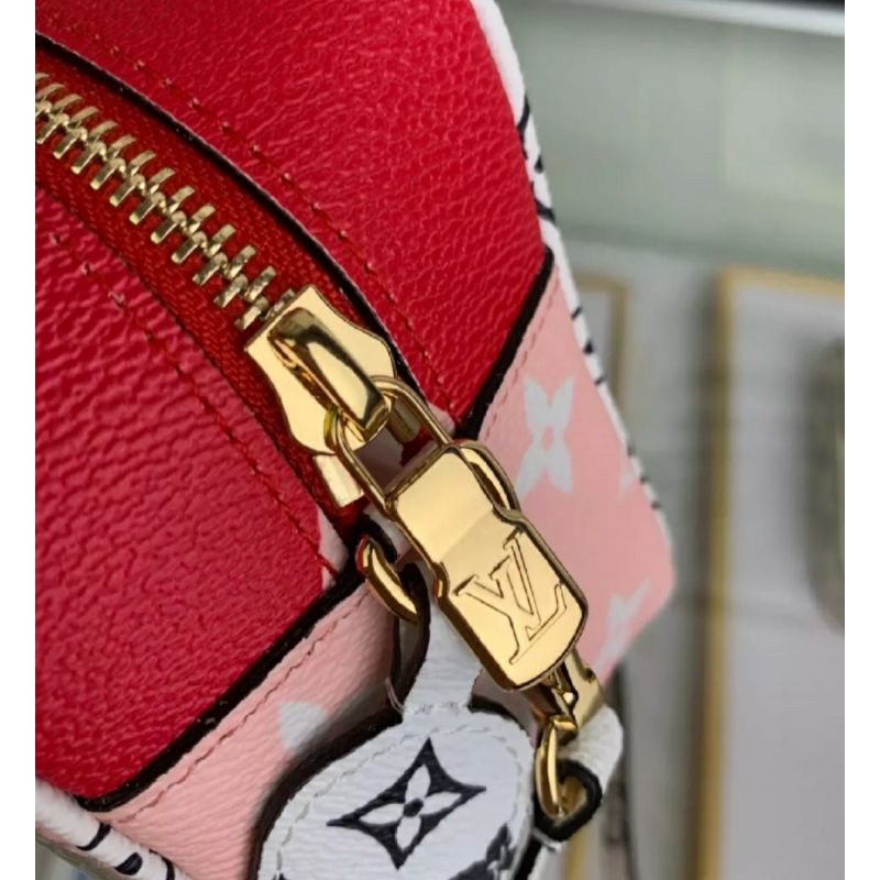 louis vuitton red and white bag