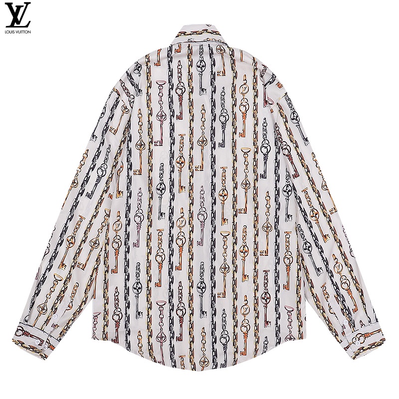 Men White Shirt Long-sleevedshirt Work Collared Clothing Casual Button Tops Plus Size m-3XL couple Designer Clothes #4