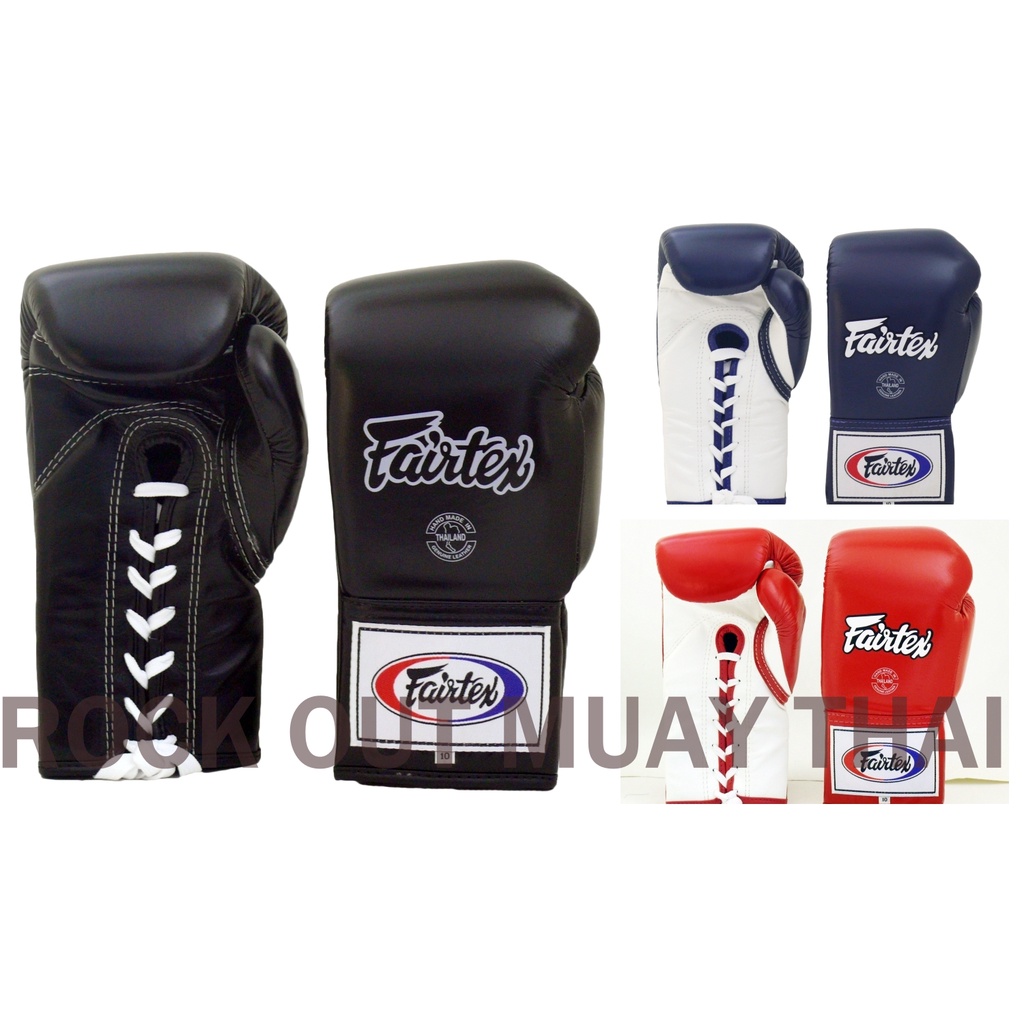 นวมชกมวยไทย เชือก Fairtex Muay Thai boxing gloves lace up Pro compeition BGL6 Pro Training BGL7 Pls place 1 pair/order