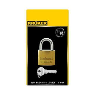 กุญแจคล้อง กุญแจลูกปืน กุญแจล็อค ครูเกอร์ ทองเหลือง Kruker 676-1 32 mm BR. x 1 อัน