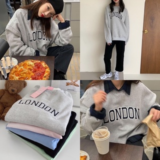 **New**♡เสื้อOversizeแขนยาว งานปักLondon♡