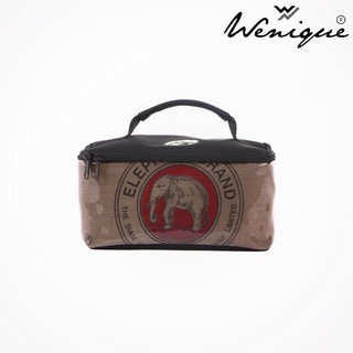 Cosmetic bag กระเป๋าเครื่องสำอาง ลายช้างแดง ขนาด 26*13*15 ซม. (D006)