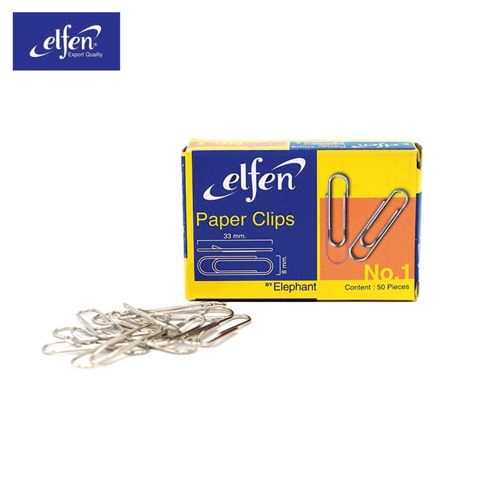 ลวดเสียบกระดาษ แบบกลม Elfen 33 มม. ( แพ็ค 10 กล่อง / 500 ชิ้น ) คลิปหนีบกระดาษ ลวดเสียบ เอลเฟ่น - รูปที่ 2