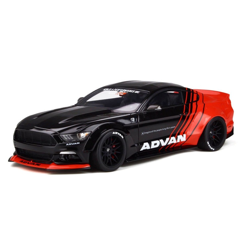 GT Spirit 1/18 : KJ035 LB★WORKS Ford Mustang Advan (Black / Red) Asia Exclusive
