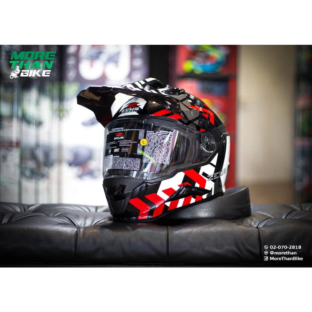 หมวกกันน็อค ZEUS ZS-913 Metalic Black Red