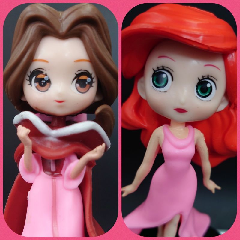 ล้างสต๊อก Sale 50%!! ครึ่งราคา จำนวนจำกัด โมเดล เจ้าหญิงดิสนีย์ Disney ขนาด 9 Cm เจ้าหญิงแอเรียล และ เจ้าหญิงเบล