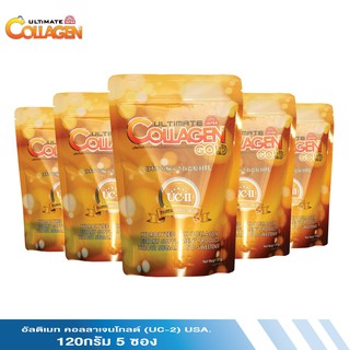 Ultimate Collagen Cold อัลติเมท คอลลาเจนโกลด์ 120 กรัม 5 ซอง Undenatred Collagen Type-2 (UC-2) จากอเมริกา