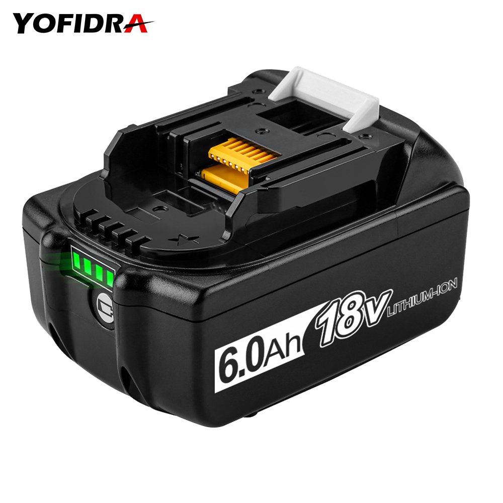 สำหรับ Makita Makita 18V แบตเตอรี่ลิเธียม 6.0Ah BL1830 BL1860B Makita แบตเตอรี่สว่านไฟฉาย