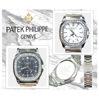 PATEK *ฟรีกล่อง* นาฬิกาข้อมือผู้หญิง นาฬิกาแบรนเนม นาฬิกาผู้หญิง สายเหล็ก ควอตซ์หญิง นาฬิกาแฟชั่น ใส่ทำงาน RC882