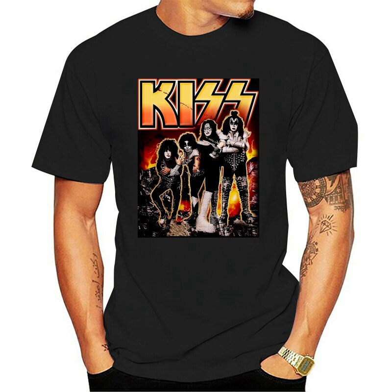 เสื้อยืด พิมพ์ลาย Kiss Band Kiss Destroyerสามารถปรับแต่งได้