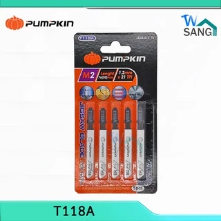ใบเลื่อยจิ๊กซอ ใบเลื่อยจิ๊กซอว์ PUMPKIN สำหรับตัดไม้ ตัดเหล็ก ตัดPVC (แพ็ค5ใบ) @wsang