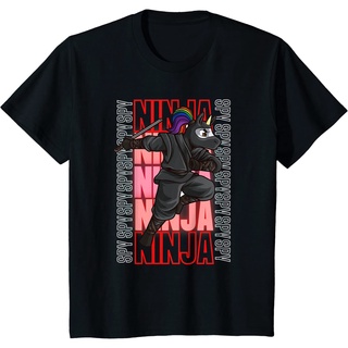 เสื้อยืด ผ้าฝ้ายแท้ พิมพ์ลายยูนิคอร์น Ninja Day คุณภาพสูง สําหรับเล่นเกมS-5XL