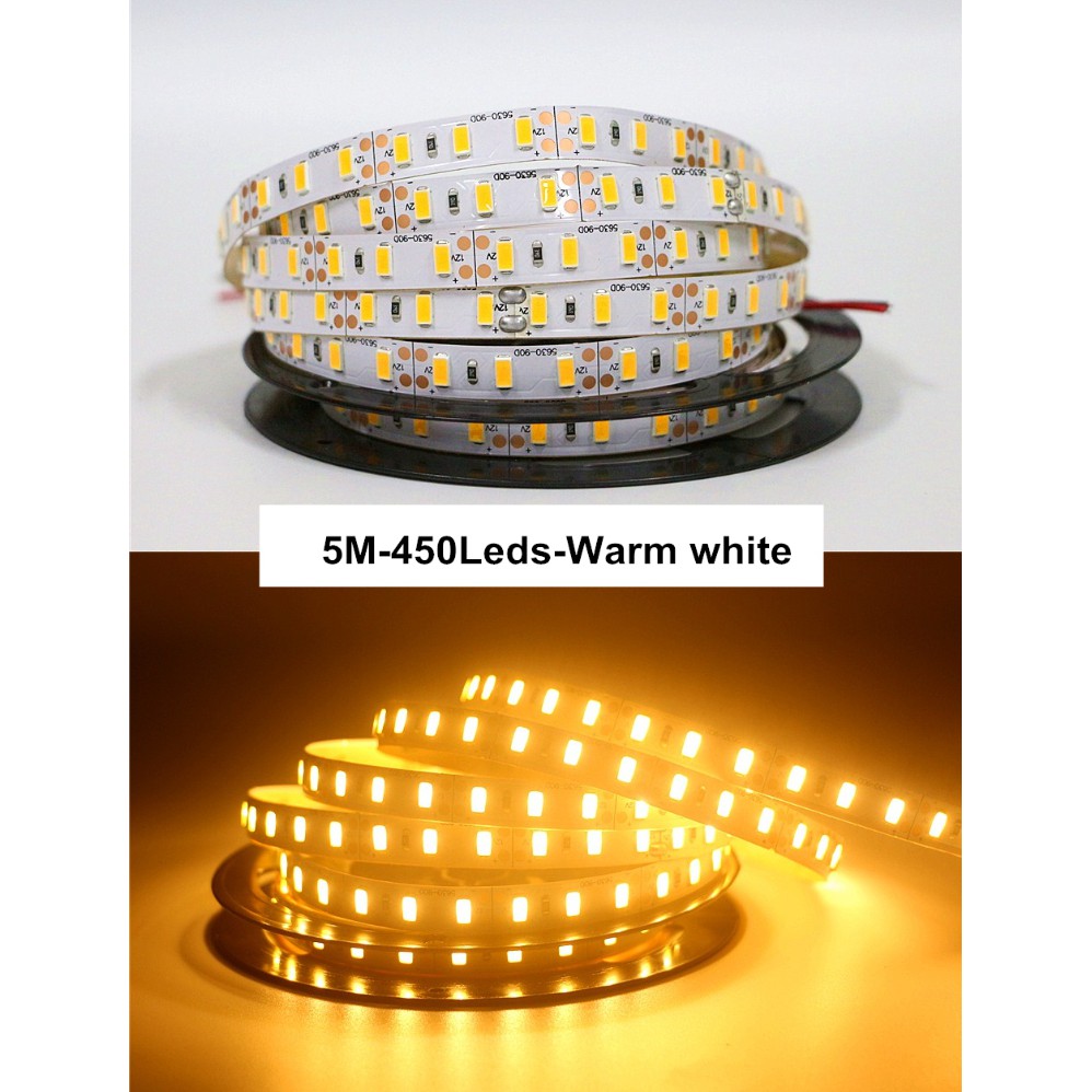 ไฟเส้น สว่างพิเศษ LED Strip เส้น 5630 90 เม็ด/เมตร (5 เมตร) ไฟซ่อนฝ้า ไฟตู้โชว์ ไฟ ตู้เสื้อผ้า ไฟริบบิ้น ไฟ แอลอีดี
