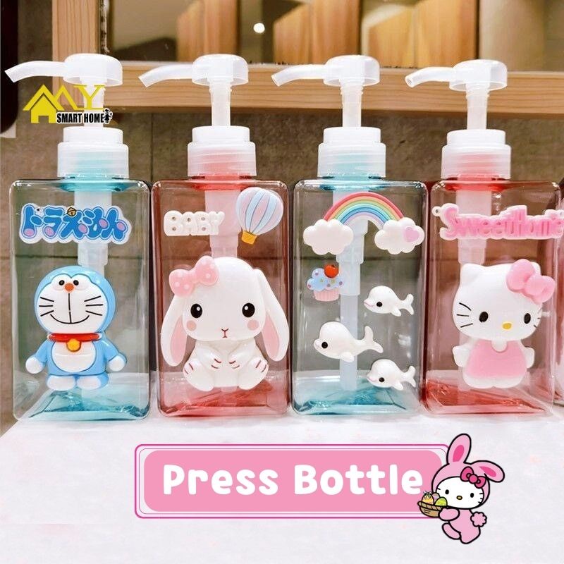 250/280/450 มล.Doraemon โดราเอมอน พลาสติกเหลว สบู่ โลชั่น Hello Kitty ขวดรีฟิล ปั๊มขวด Cinnamoroll เดินทาง แบบพกพา ขวดย่อย 按压瓶 分装瓶  Plastic Liquid Soap Lotion Dispenser Bottle Refillable Press Pump Bottle Travel Portable Sub-bottle 沐浴露/洗面奶/洗手液