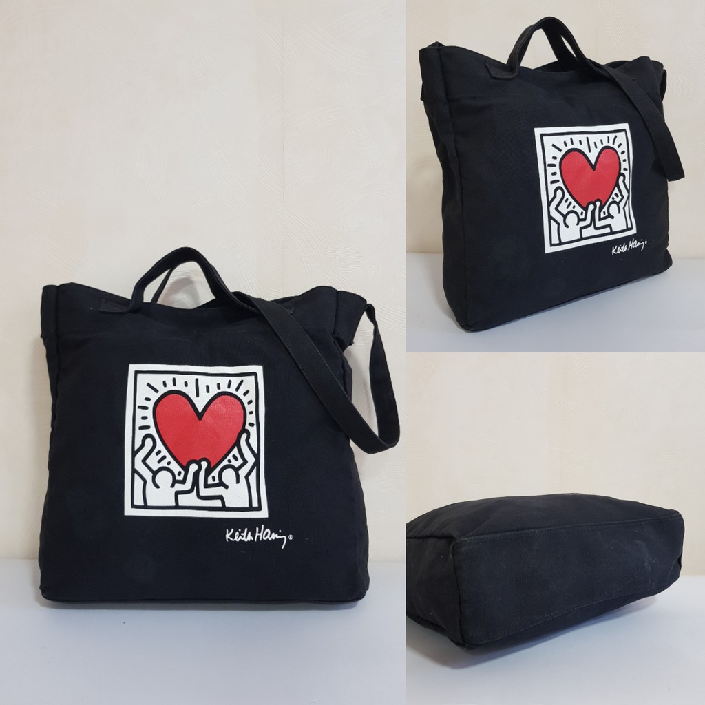 กระเป๋ามือสอง - Keith Haring Tote Bag สีดำ