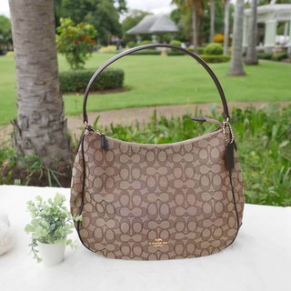 COACH กระเป๋าสะพายไหล่ ผ้า F29959 ZIP SHOULDER BAG IN SIGNATURE JACQUARD