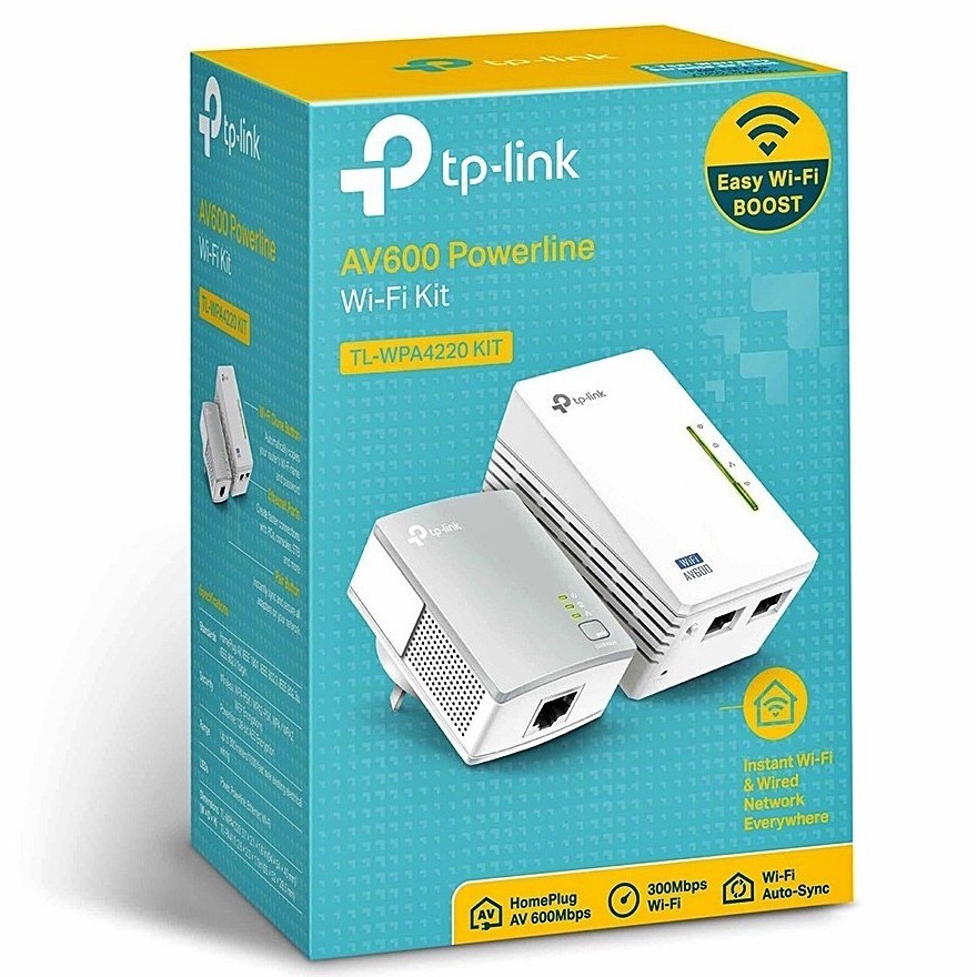 TP-LINK POWER LINE (เพาเวอร์ไลน์) รุ่น TL-WPA4220-KIT N300 AV500 WI-FI