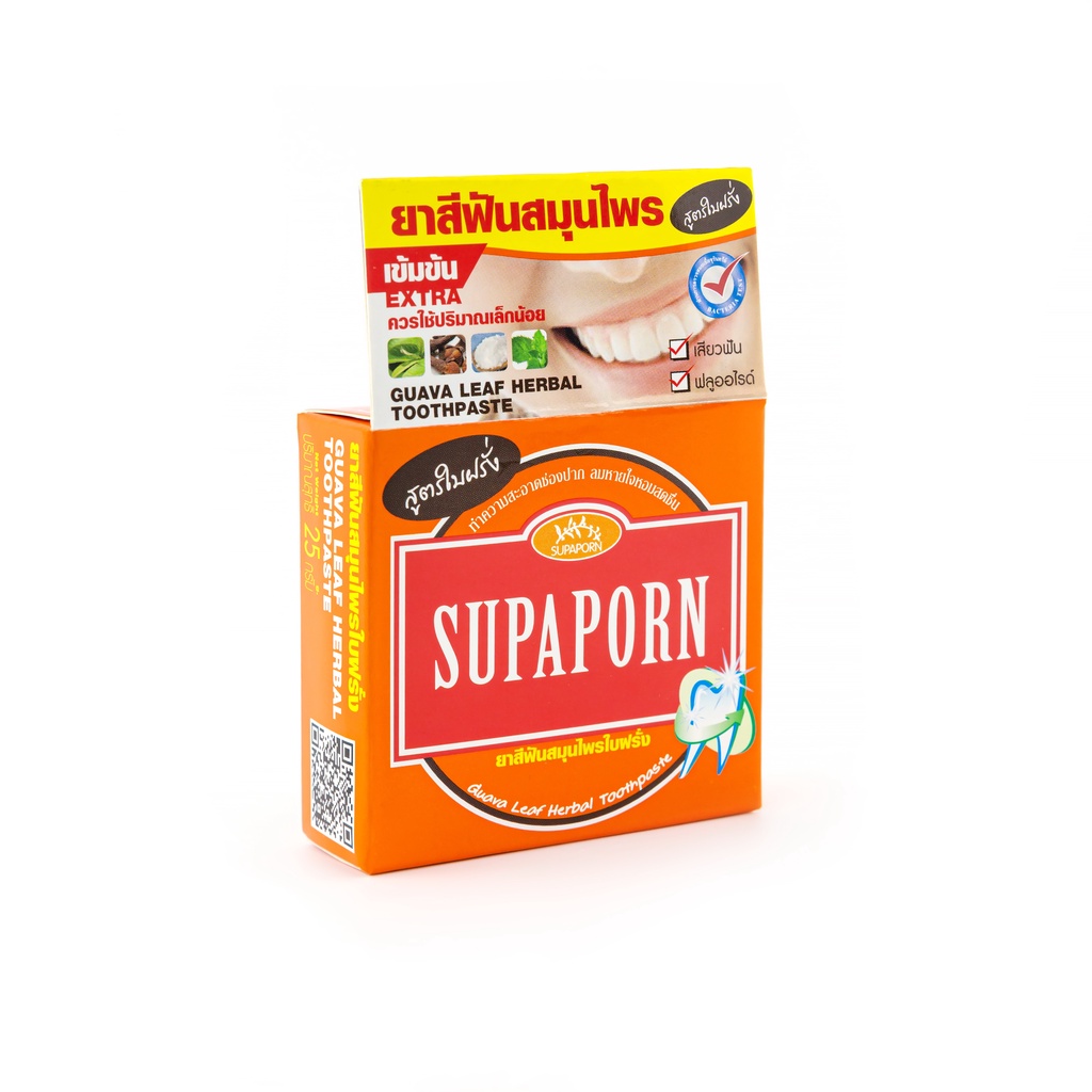 ยาสีฟันสมุนไพรสูตรใบฝรั่งสุภาภรณ์Supaporn Guava Leaf Herbal ขนาด25 กรัม