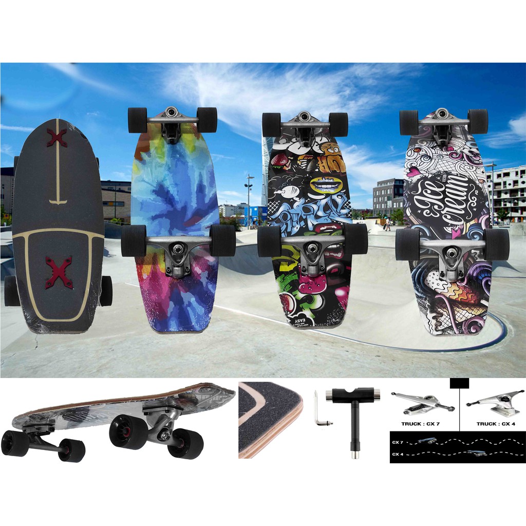 SurfSkate เซิร์ฟเสก็ต CX7 Size: 75*23.5*12 CM สเก็ตบอร์ด Surf skateboard สามารถเลี้ยวซ้ายและขวา