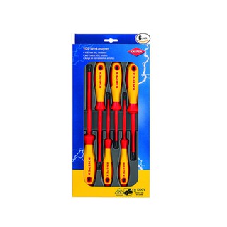 ชุดไขควงด้ามกันไฟฟ้า 1000 V. KNIPEX NO.00 20 12 V01 Screwdriver Set Factory Gear by Gear Garage