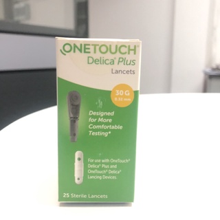 (พร้อมส่ง) ONETOUCH DELICA PLUS LANCETS 30GX0.32 MM 25 LANCETS