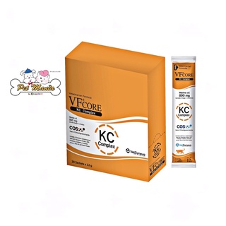 (ยกกล่อง 30ซอง) VF+Core KC ส้ม ไลซีน อาหารเสริมรูปแบบใหม่ บำรุงไต ขนาด12กรัม อร่อย กินง่าย เหมียวชอบ