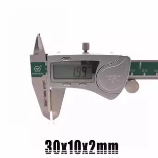 10ชิ้น แม่เหล็กแรงสูง 30*10*2มิล สี่เหลี่ยม 30*10*2mm แม่เหล็กนีโอไดเมียม 30x10x2mm แม่เหล็ก Magnet Neodymium 30x10x2มิล