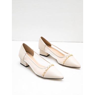 ส้นโซ่ Lovita Marie สีเบจ