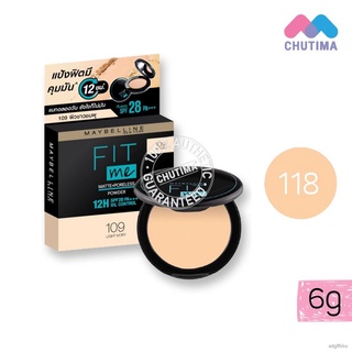 ❀✟เมย์เบลลีน แป้งฟิตมี คุมมัน แมท+พอร์เลส พาวเดอร์ 6 กรัม Maybelline Fit Me Matte+Poreless powder 6 g SPF 28PA+++