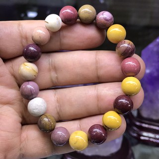 กำไรข้อมือหินแท้ กำไรหิน Imperial jasper ขนาด 10 มิล