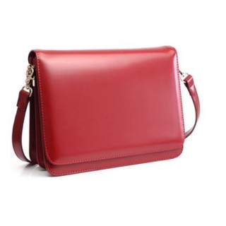 LULUGIFTSuper Trend Vintage Sling Red PU Leather Bag