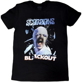 HH เสื้อยืดวง Scorpion Black out ลิขสิทธิืแท้ ปี 2017. เสื้อยืดคอกลม