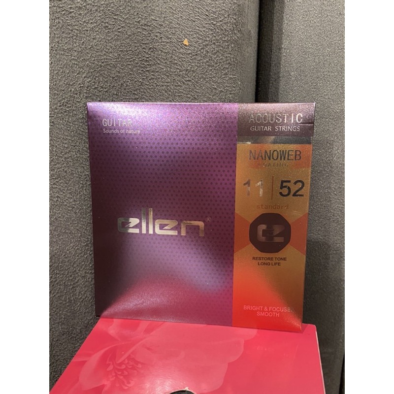 สายกีต้าร์โปร่งellen nanoweb เคลือบกันสนิม